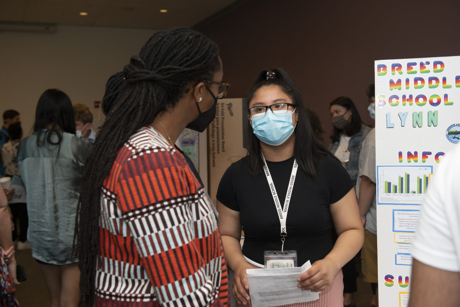 Generation Citizen CEO Liz Clay Roy connecting with a student at Civics Day